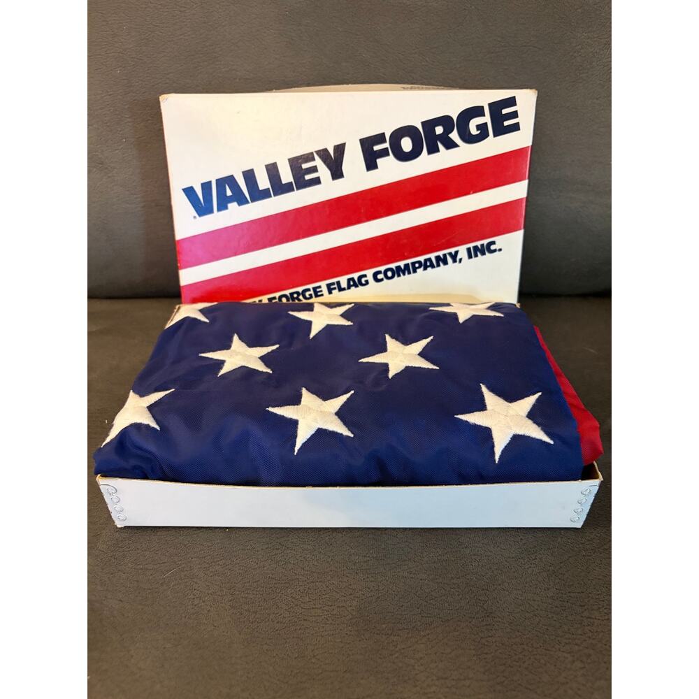 Valley Forge American Flag 3'x5' Perma NYL Commercial Grade, 100% USA Made-NIB